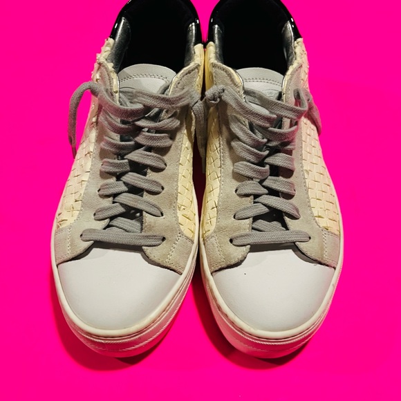 P448 Women’s Classic Thea Overload Low Top White Leather Sneakers Size 38 - Picture 4 of 9